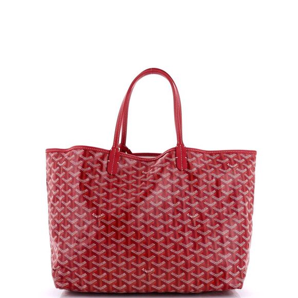 Goyard Handbags - Goyard Saint Louis Tote Coated Canvas PM Red